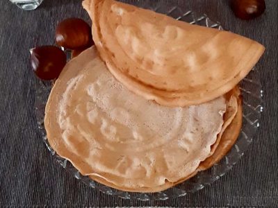 Crepes con farina di castagne, senza glutine e lattosio