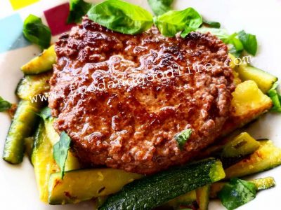 Hamburger di Black Angus e zucchine