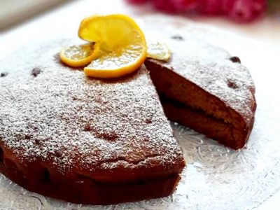 Torta con farina di castagne, senza lievito, senza nichel e senza glutine