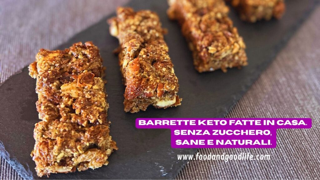 Barrette keto fatte in casa, senza zucchero, sane e naturali